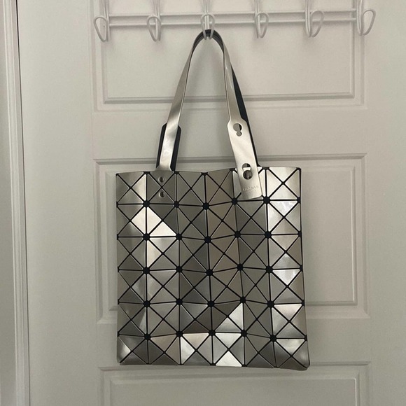 Issey Miyake Handbags - Bao Bao Issey Miyake Silver Tote Bag